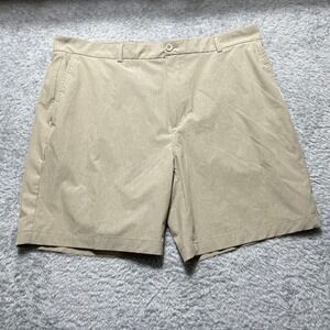 Vineyard Vines Mens Performance Golf Shorts Khaki Tan Stretch Size 40 RN134578